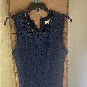 Rebecca Taylor‎ Navy Frayed Mini Dress
